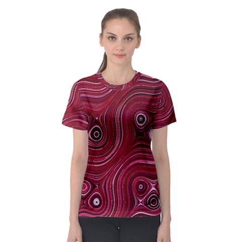 Electric Field Art Xxxviii Women s Sport Mesh Tee by okhismakingart