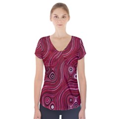 Electric Field Art Xxxviii Short Sleeve Front Detail Top by okhismakingart