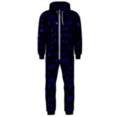 Neon Oriental Characters Print Pattern Hooded Jumpsuit (men)  by dflcprintsclothing