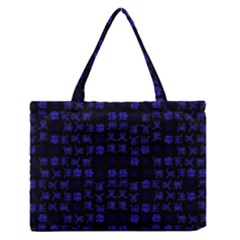 Neon Oriental Characters Print Pattern Zipper Medium Tote Bag by dflcprintsclothing