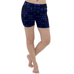 Neon Oriental Characters Print Pattern Lightweight Velour Yoga Shorts by dflcprintsclothing