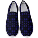 Neon Oriental Characters Print Pattern Men s Slip On Sneakers View1