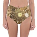 Wonderful Steampunk Design, Awesome Clockwork Reversible High-Waist Bikini Bottoms View1