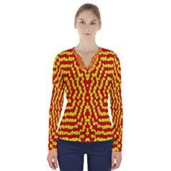 Rby 2 V-neck Long Sleeve Top by ArtworkByPatrick