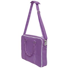 Purple Gingham Cross Body Office Bag