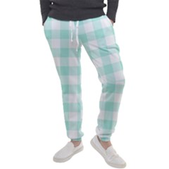 Mint Green Gingham Men s Jogger Sweatpants