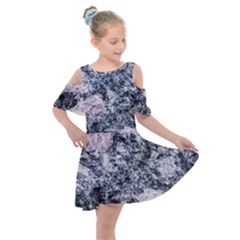 Garden Of The Phoenix Granite Kids  Shoulder Cutout Chiffon Dress by Riverwoman