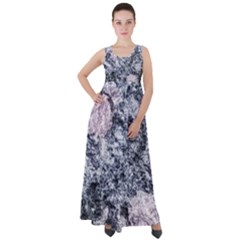 Garden Of The Phoenix Granite Empire Waist Velour Maxi Dress