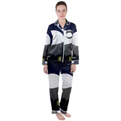 City At Night Satin Long Sleeve Pyjamas Set