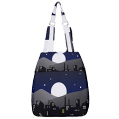 City At Night Center Zip Backpack by Pakrebo