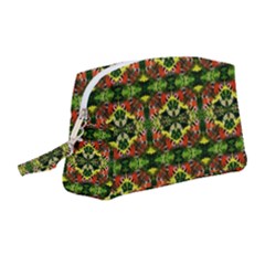 Pattern Red Green Yellow Black Wristlet Pouch Bag (medium)