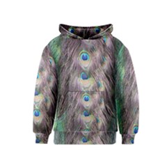 Peacock Bird Pattern Kids  Pullover Hoodie by Pakrebo