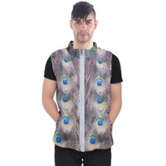 Peacock Bird Pattern Men s Puffer Vest by Pakrebo