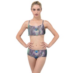 Peacock Bird Pattern Layered Top Bikini Set by Pakrebo