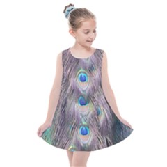 Peacock Bird Pattern Kids  Summer Dress by Pakrebo