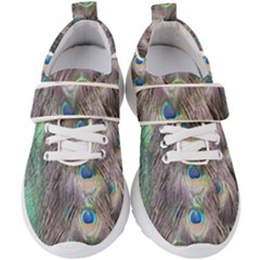 Peacock Bird Pattern Kids  Velcro Strap Shoes by Pakrebo