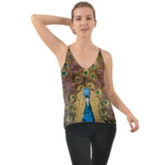 Peacock Feather Peacock Feather Chiffon Cami by Pakrebo