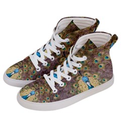 Peacock Feather Peacock Feather Women s Hi-top Skate Sneakers by Pakrebo