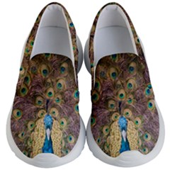 Peacock Feather Peacock Feather Kids  Lightweight Slip Ons by Pakrebo