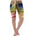 Peacock Feather Colorful Peacock Cropped Leggings  View1