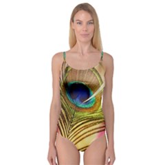 Peacock Feather Colorful Peacock Camisole Leotard  by Pakrebo