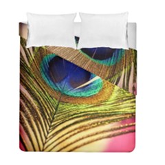 Peacock Feather Colorful Peacock Duvet Cover Double Side (full/ Double Size) by Pakrebo