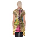 Peacock Feather Colorful Peacock Short Sleeve Side Drop Tunic View2