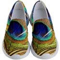 Peacock Feather Colorful Peacock Kids  Lightweight Slip Ons View1