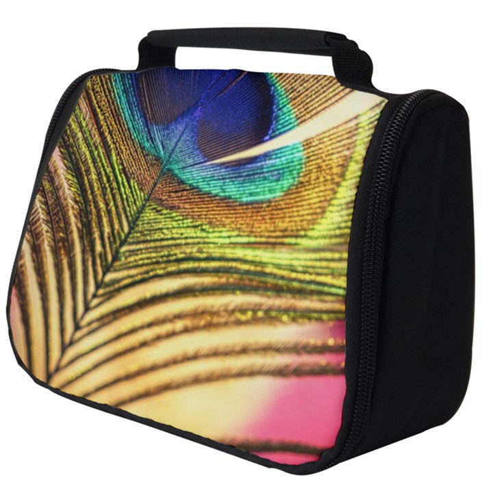 Peacock Feather Colorful Peacock Full Print Travel Pouch (Big)