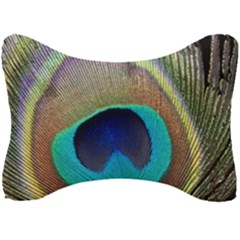 Peacock Feather Close Up Macro Seat Head Rest Cushion