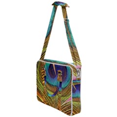 Peacock Feather Bird Colorful Cross Body Office Bag by Pakrebo