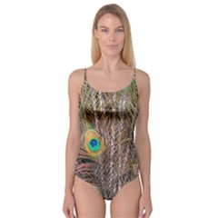 Pen Peacock Wheel Plumage Colorful Camisole Leotard  by Pakrebo