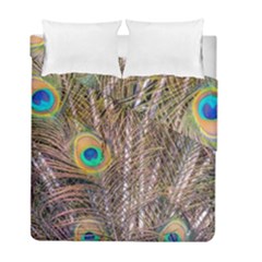 Pen Peacock Wheel Plumage Colorful Duvet Cover Double Side (full/ Double Size) by Pakrebo