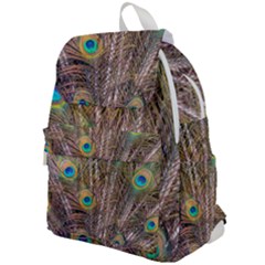 Pen Peacock Wheel Plumage Colorful Top Flap Backpack by Pakrebo