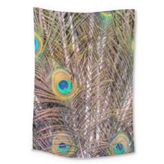 Pen Peacock Wheel Plumage Colorful Large Tapestry by Pakrebo