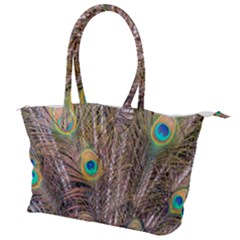 Pen Peacock Wheel Plumage Colorful Canvas Shoulder Bag by Pakrebo