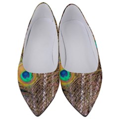 Pen Peacock Wheel Plumage Colorful Women s Low Heels by Pakrebo