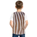 Skin Zebra Striped White Brown Kids  SportsWear View2