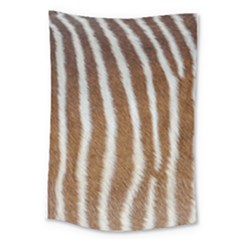 Skin Zebra Striped White Brown Large Tapestry