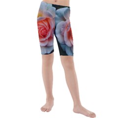 Favorite Rose  Kids  Mid Length Swim Shorts by okhismakingart