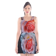 Favorite Rose  Scoop Neck Skater Dress by okhismakingart