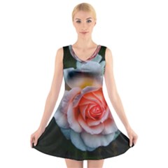 Favorite Rose  V-neck Sleeveless Dress by okhismakingart