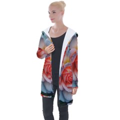 Favorite Rose  Longline Hooded Cardigan by okhismakingart