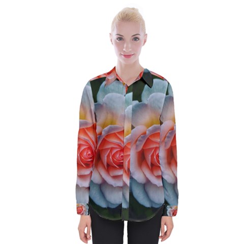 Favorite Rose  Womens Long Sleeve Shirt by okhismakingart