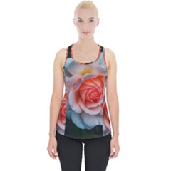 Favorite Rose  Piece Up Tank Top by okhismakingart