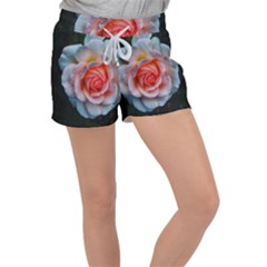 Favorite Rose  Women s Velour Lounge Shorts by okhismakingart