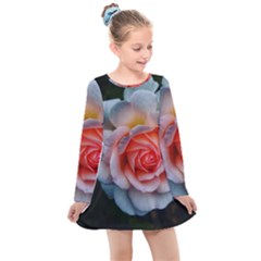 Favorite Rose  Kids  Long Sleeve Dress by okhismakingart