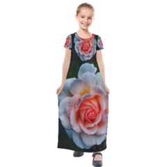 Favorite Rose  Kids  Short Sleeve Maxi Dress by okhismakingart