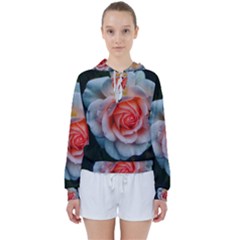 Favorite Rose  Women s Tie Up Sweat by okhismakingart