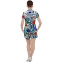 Moon and Flowers Abstract Women s Tee and Shorts Set View2